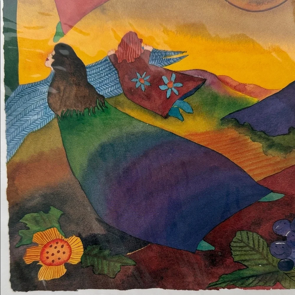 NEW Jessel Miller Watercolor Painting Angel Ease from Angels in the Vineyards - Picture 5 of 10